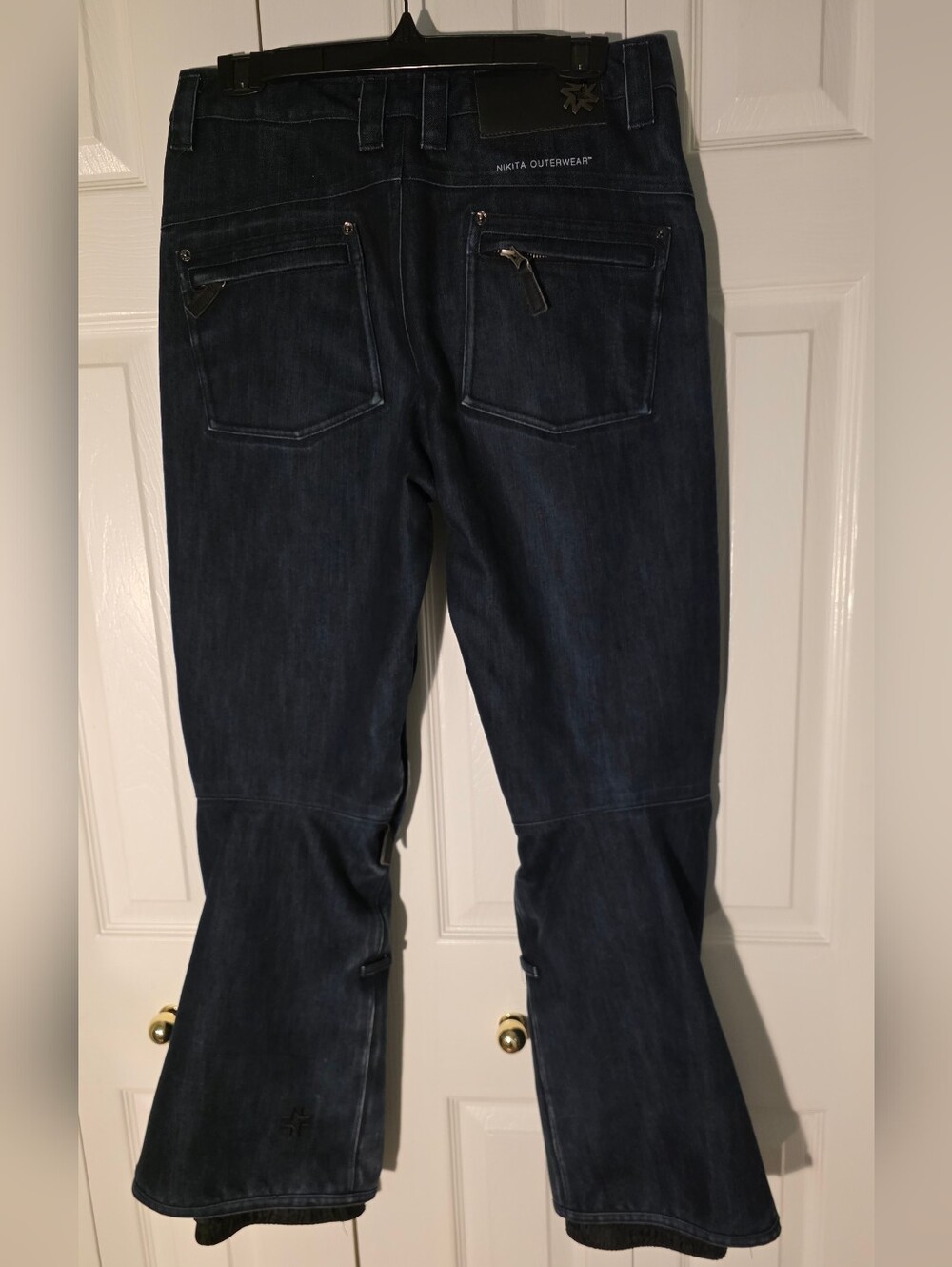 Nikita Snow Jeans Snowboard Pants Medium Dark Wash Vented Ski Pants - Picture 8 of 16
